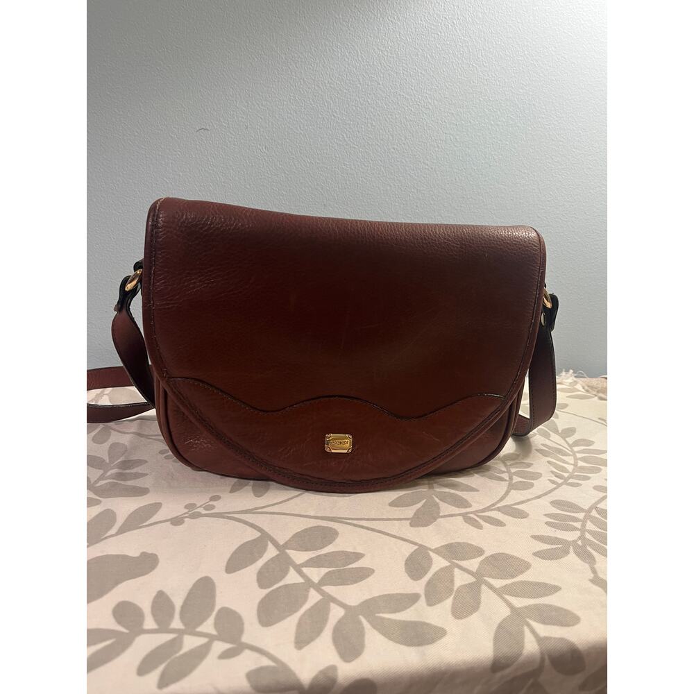 Vintage Oroton Brown Leather Crossbody Bag Pebbled Leather Australia Boho